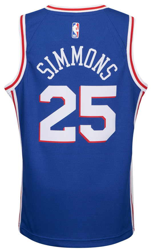 Boys' Grade School Simmons Ben Nike 76ers Swingman Jersey - Blue