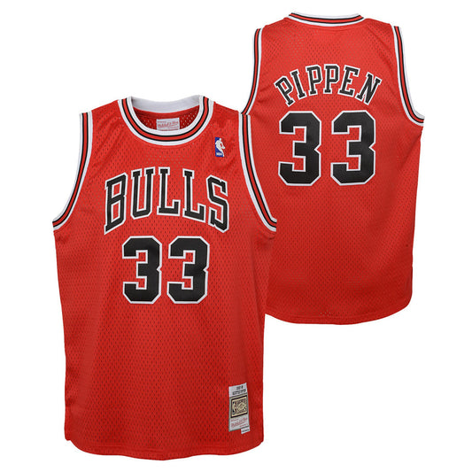 Youth Chicago Bulls Scottie Pippen Mitchell & Ness Red Hardwood Classics Swingman Jersey