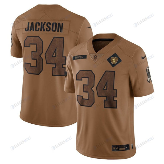 Bo Jackson 34 Las Vegas Raiders 2023 Salute To Service Limited Jersey - Brown