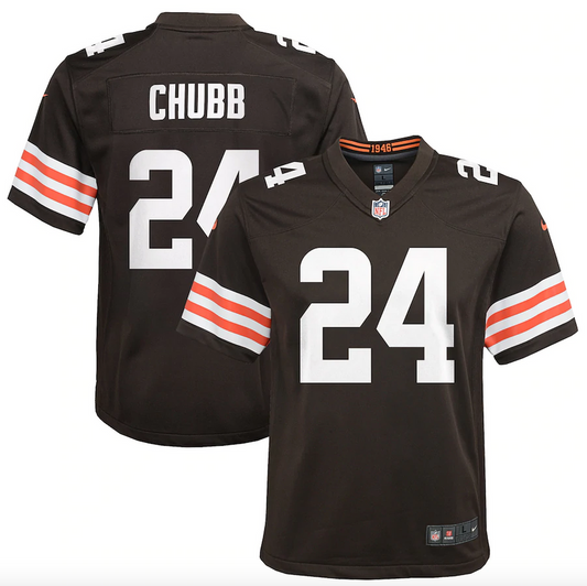 Youth Nick Chubb Brown Cleveland Browns Game Jersey