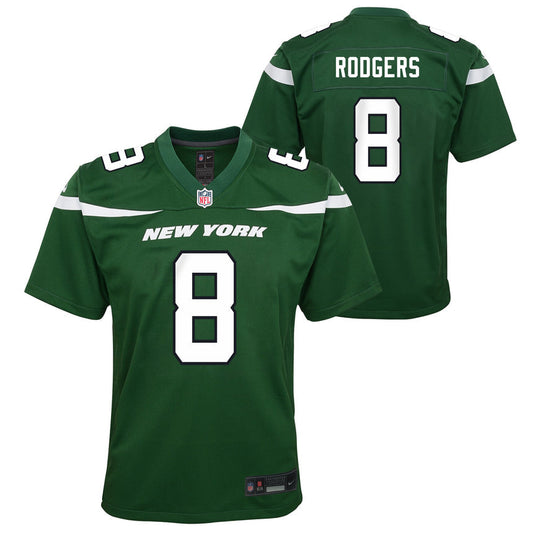 Youth Aaron Rodgers New York Jets Green Game Replica Jersey