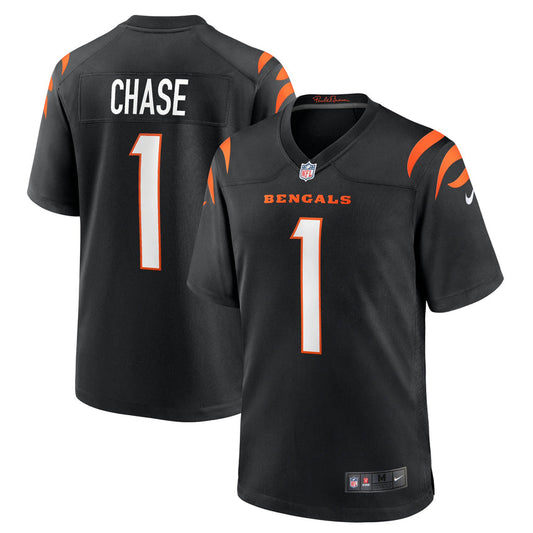 Youth Cincinnati Bengals Ja'Marr Chase Black Game Jersey