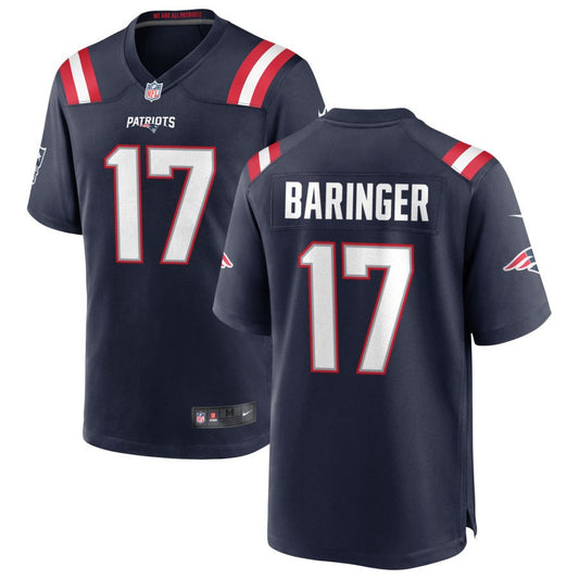 Bryce Baringer Nike New England Patriots Game Jersey - Navy