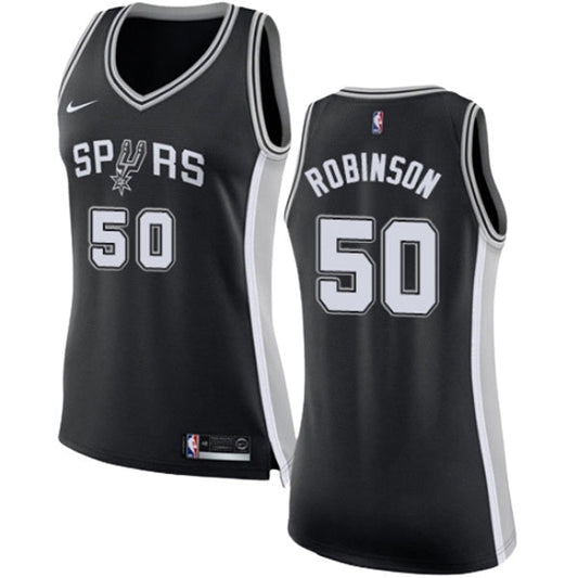 Women's San Antonio Spurs David Robinson Icon Edition Jersey - Black